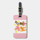 Étiquette À Bagage Chats dansants (Devant Vertical)