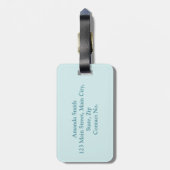 Étiquette À Bagage Chats de yoga vert (Dos Vertical)