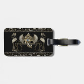 Étiquette À Bagage Chats égyptiens et oeil de Horus (Dos horizontal)