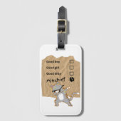 Étiquette À Bagage Chats malicieux (Devant Vertical)