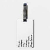 Étiquette À Bagage Chats noirs du milieu du siècle (Dos Vertical)