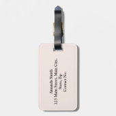 Étiquette À Bagage Chats noirs soyeux (Dos Vertical)