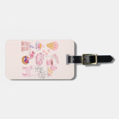 Étiquette À Bagage Chats Roses Coziness (Devant horizontal)