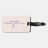 Étiquette À Bagage Chats Roses Coziness (Dos horizontal)