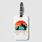 Étiquette À Bagage Chats & Tats - Chat (Devant Vertical)