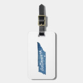 Étiquette À Bagage Chattanooga Tennessee Grain de bois (Devant Vertical)