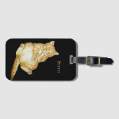 Étiquette À Bagage chatte à gingembre en sommeil mignon (Devant Horizontal)