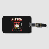 Étiquette À Bagage chatte chanceuse (Devant Horizontal)