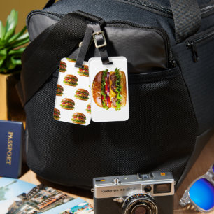 Étiquette À Bagage ChaussureHabille hamburger empilé thic