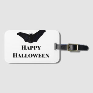 Étiquette À Bagage Chauve-souris noire joyeux Halloween ajouter nom t