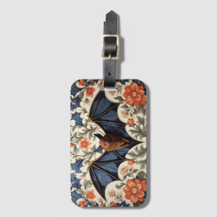 Étiquette À Bagage Chauve-souris volante floral inspiré de William Mo