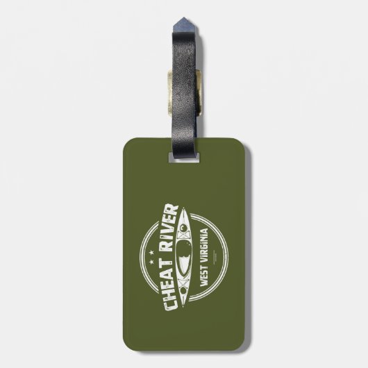 Étiquette À Bagage Cheat River, Virginie-Occidentale (Dos Vertical)