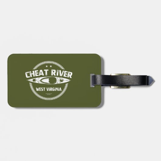 Étiquette À Bagage Cheat River, Virginie-Occidentale (Dos horizontal)