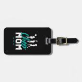 Étiquette À Bagage Cheer Maman Fier Mère de Pom-pom girl Fille (Devant horizontal)