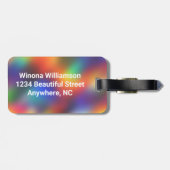 Étiquette À Bagage Cheerleader -- Silhouette image - Personalize (Dos horizontal)