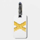 Étiquette À Bagage Cheese Letter X Typography (Dos Vertical)