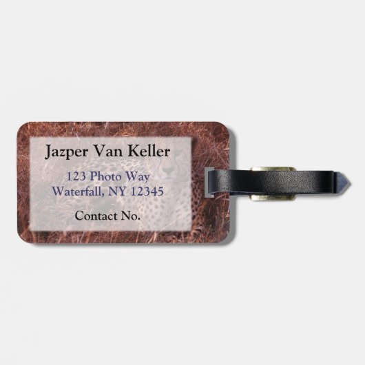 Étiquette À Bagage Cheetah Stare (Dos horizontal)