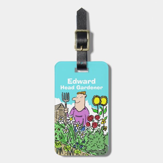 Étiquette À Bagage Chef Gardener avec nom (Devant Vertical)
