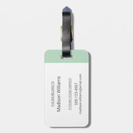 Étiquette À Bagage Chef Hipster (Dos Vertical)