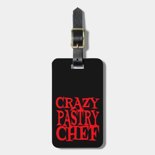 Étiquette À Bagage Chef pâtissier fou (Devant Vertical)