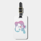 Étiquette À Bagage Chef souriant avec Moustache et plateau de service (Devant Vertical)