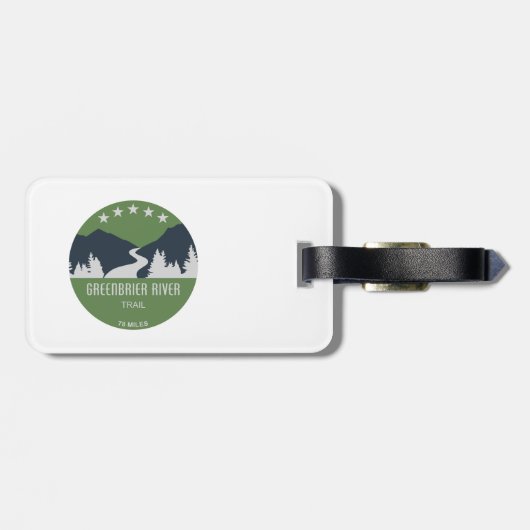 Étiquette À Bagage Chemin de la rivière Greenbrier (Dos horizontal)