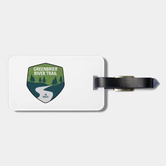 Étiquette À Bagage Chemin de la rivière Greenbrier (Dos horizontal)