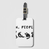 Étiquette À Bagage Chemise de chat noir drôles femmes nouvelles perso (Devant Vertical)