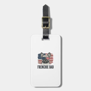 Étiquette À Bagage Chemise Vintage Frenchie Dad Bulldog Patriotique_1