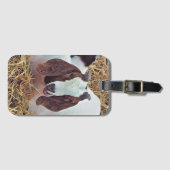 ÉTIQUETTE À BAGAGE CHÈQUE CUTE (Devant Horizontal)