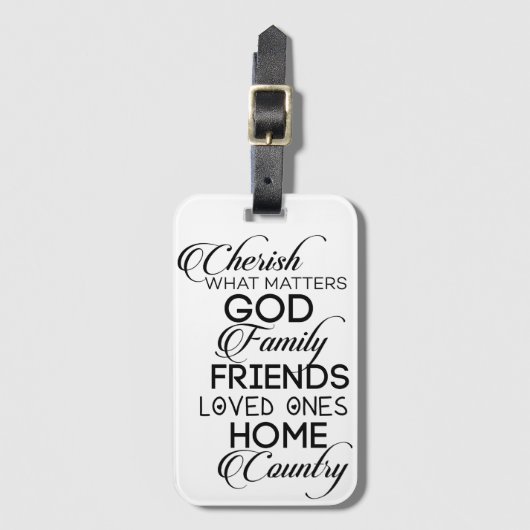 Étiquette À Bagage Chercher ce qui compte (Devant Vertical)