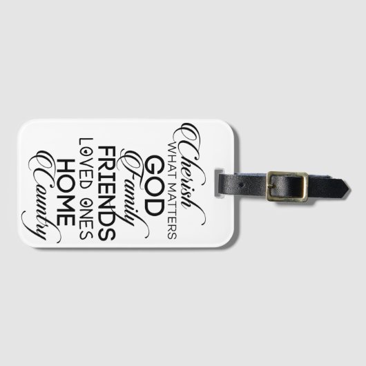 Étiquette À Bagage Chercher ce qui compte (Devant Horizontal)