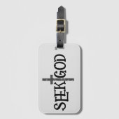 Étiquette À Bagage Chercher Dieu (Devant Vertical)