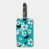 ÉTIQUETTE À BAGAGE CHERRY BLOSSOM - SAKURA (TEAL) (Dos Vertical)