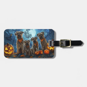 Étiquette À Bagage Chesapeake Bay Terrier Halloween Éffrayant