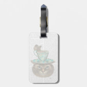 Étiquette À Bagage Cheshire Chat avec Coupe sur la tête (Dos Vertical)