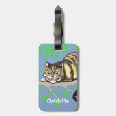 Étiquette À Bagage Cheshire Chat basé sur Tenniel (Dos Vertical)