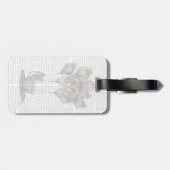 Étiquette À Bagage Cheshire Chat Hot Air Balloon (Dos horizontal)