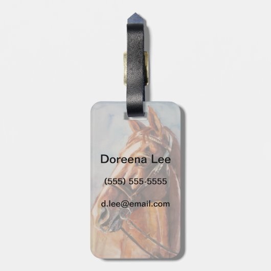 Étiquette À Bagage Cheval 2 (Dos Vertical)