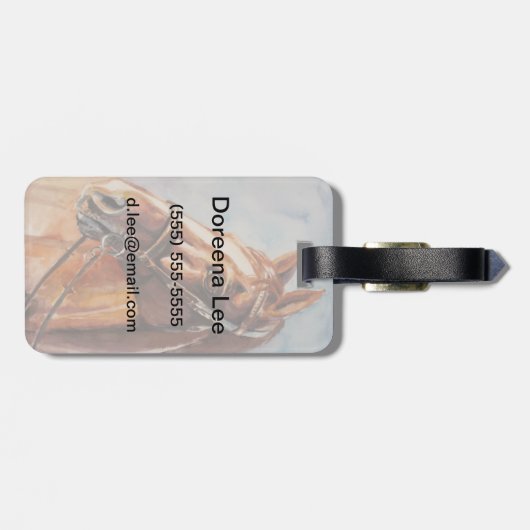 Étiquette À Bagage Cheval 2 (Dos horizontal)