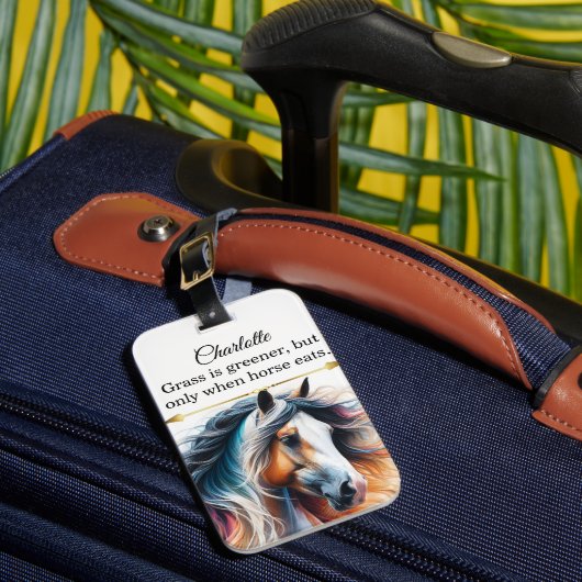 Étiquette À Bagage Cheval à crinière dynamique (Insitu Rectoal 1)