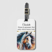 Étiquette À Bagage Cheval à crinière dynamique (Devant Vertical)