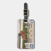 Étiquette À Bagage Cheval au-dessus d'étiquette de bagage de barrière (Devant Vertical)