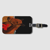Étiquette À Bagage Cheval avec Bow rouge (Devant Horizontal)