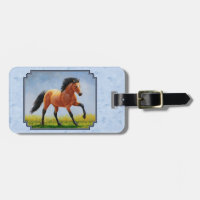 Cheval Buckskin courant bleu clair