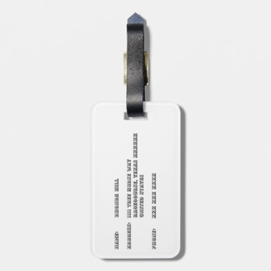 Étiquette À Bagage Cheval d'aquarelle rustique monogramme (Dos Vertical)