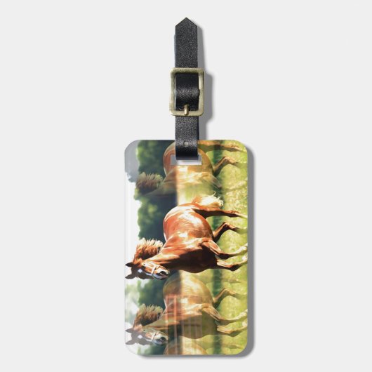 Étiquette À Bagage Cheval de course (Devant Vertical)