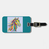 Étiquette À Bagage Cheval d'une couleur différente (Devant horizontal)