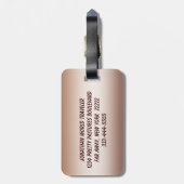 Étiquette À Bagage Cheval en hiver (Dos Vertical)