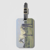 Étiquette À Bagage Cheval gris en champ (par Rosa Bonheur) (Devant Vertical)